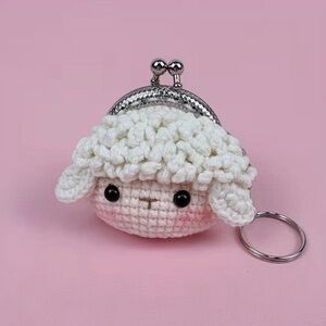 Crochet Coin Pouch Keychain Purse Bag Chain
